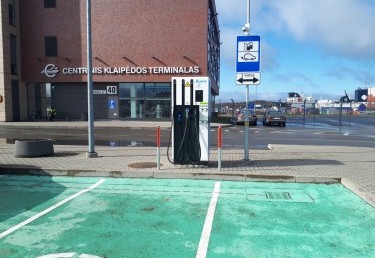 The charging station and its engineering networks in Klaipeda